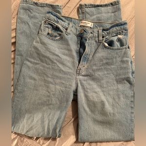 Abercrombie curve love straight leg jeans